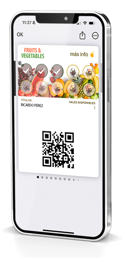 Tarjeta de fidelización de fruteria